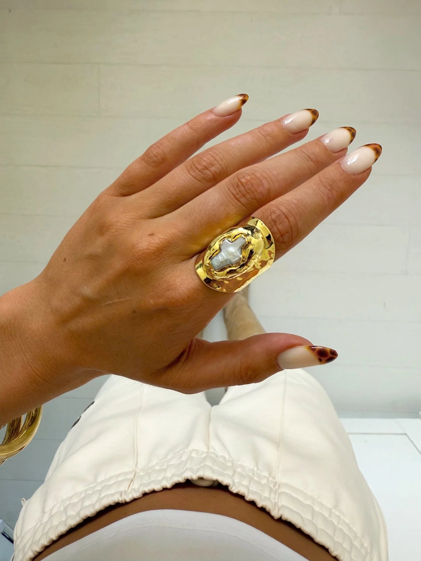 CROSS CUFF RING