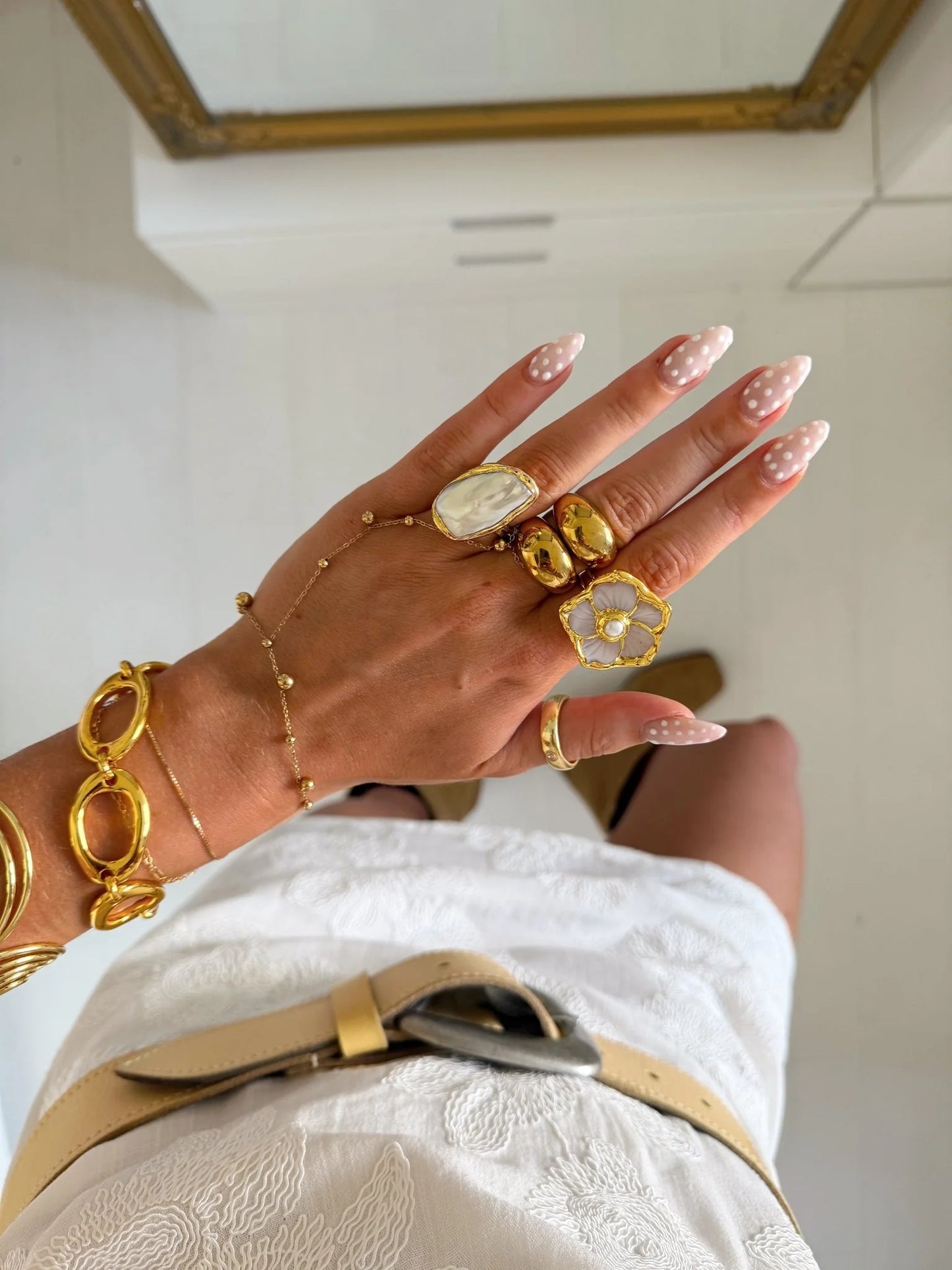 FLOWER PEARL RING