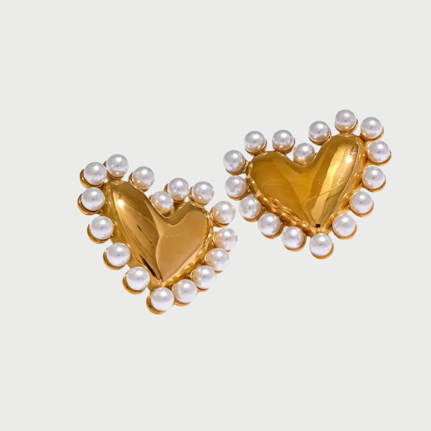 HEART PEARL EARRINGS